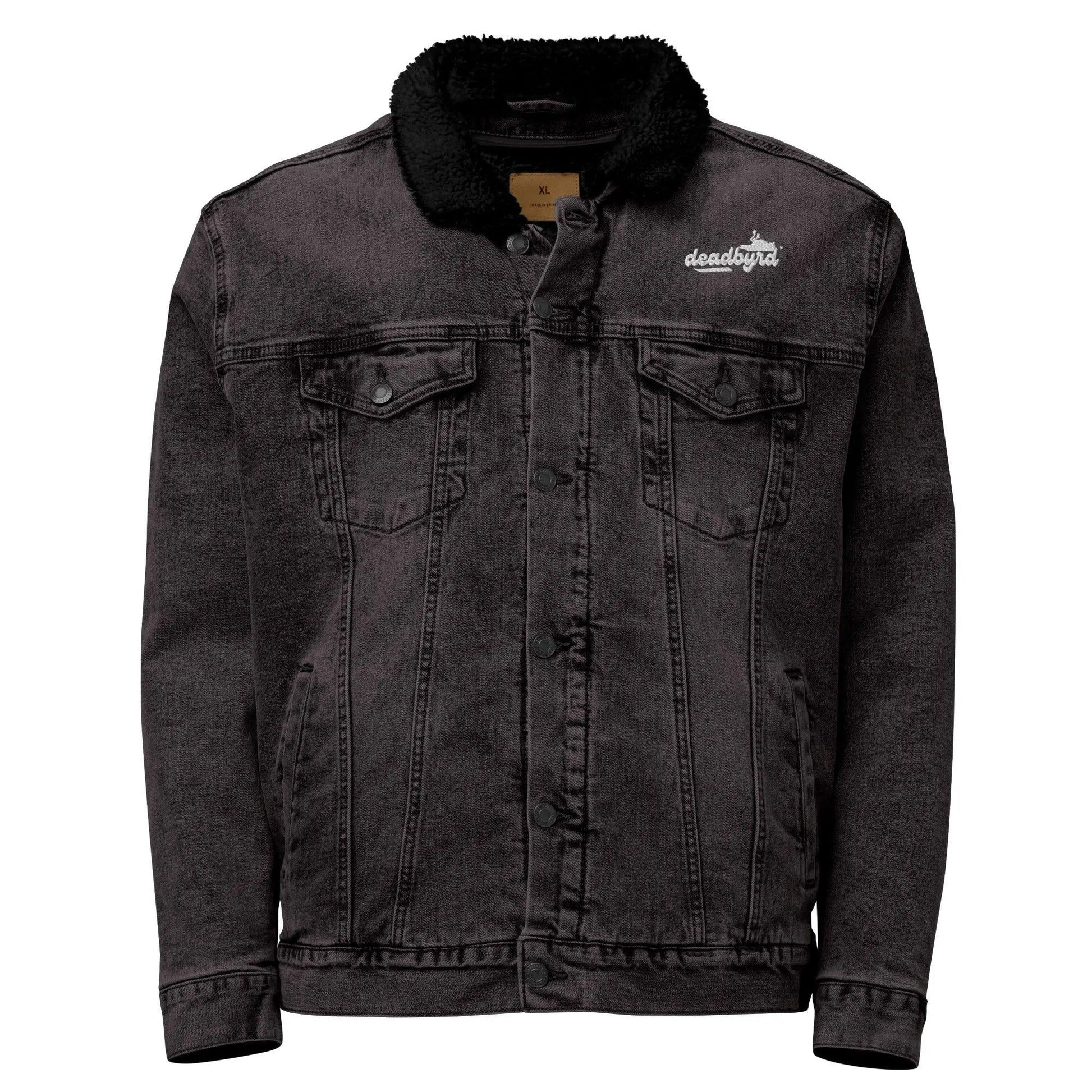 Deadbyrd Denim Sherpa Jacket- Black Denim Deadbyrd