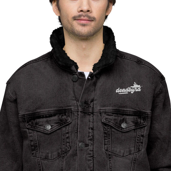 Deadbyrd Denim Sherpa Jacket- Black Denim Deadbyrd