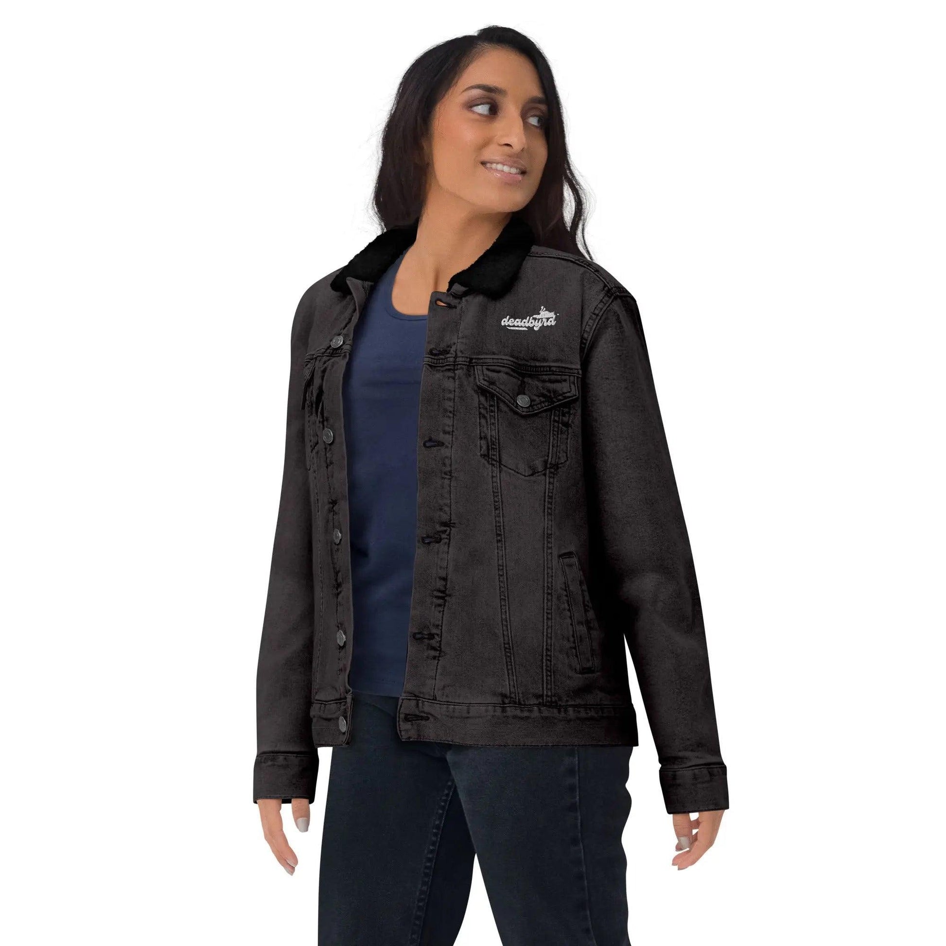 Deadbyrd Denim Sherpa Jacket- Black Denim Deadbyrd