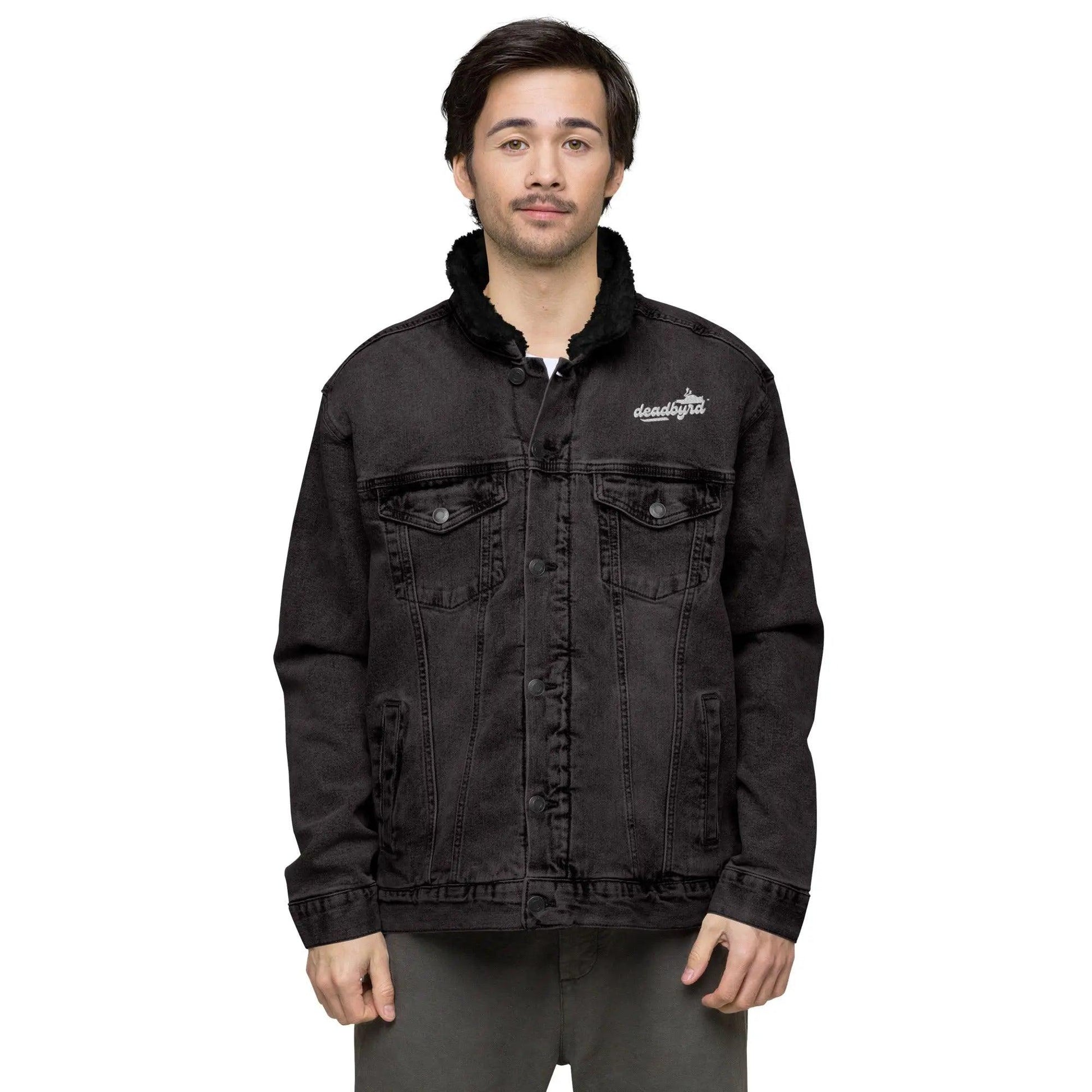 Deadbyrd Denim Sherpa Jacket- Black Denim Deadbyrd