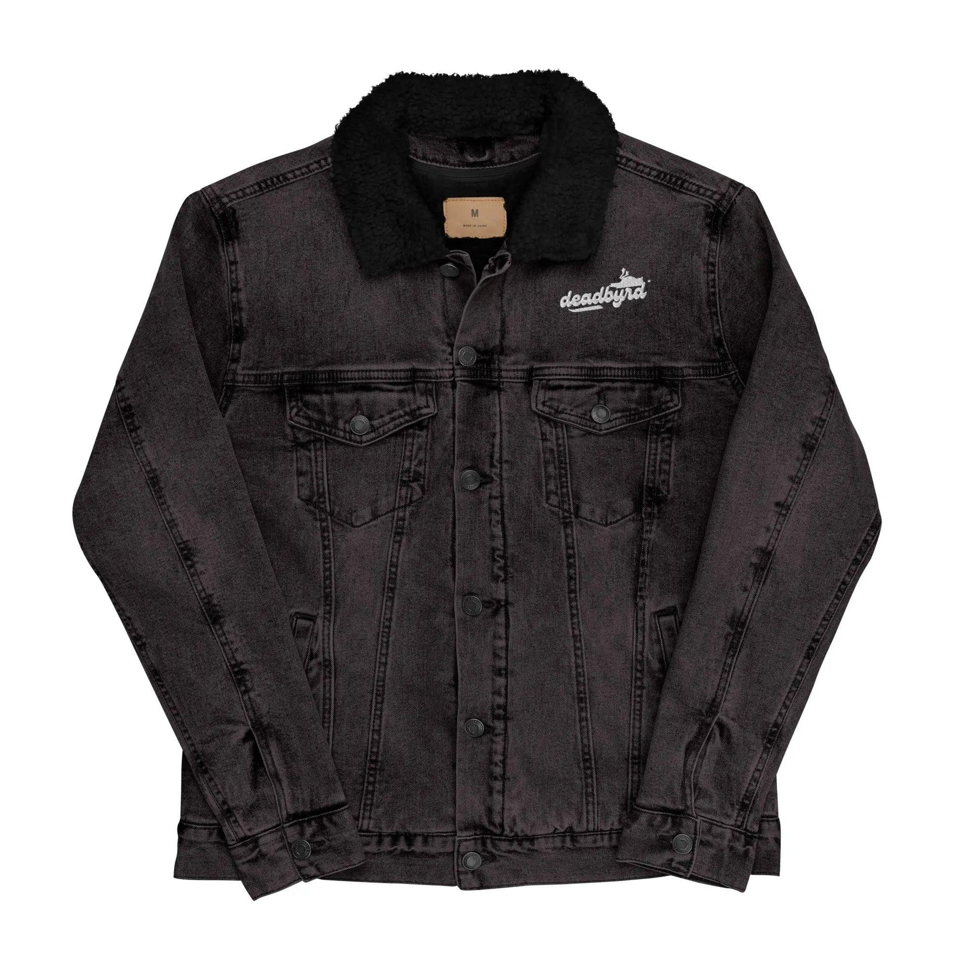 Deadbyrd Denim Sherpa Jacket- Black Denim Deadbyrd