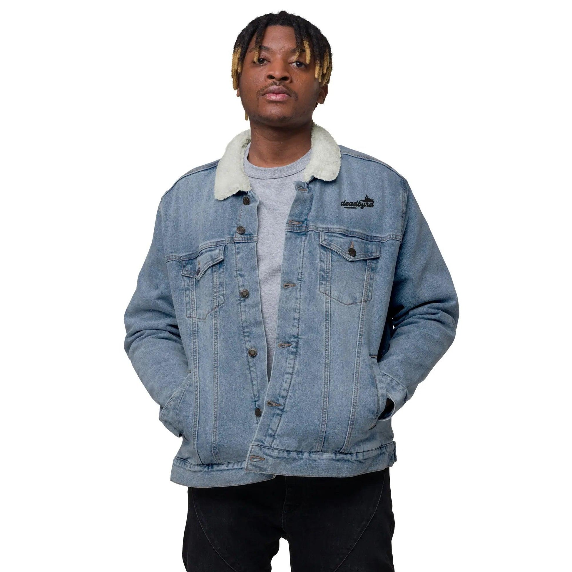 Deadbyrd Denim Sherpa Jacket- Denim Deadbyrd