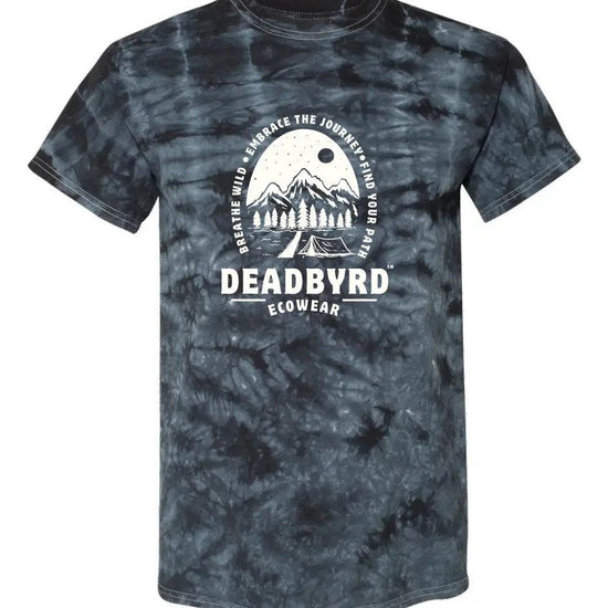 Embrace the Journey Crystal Tie-Dye Tee- Black - Deadbyrd
