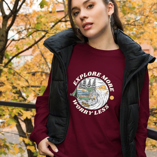 Explore More Worry Less Long Sleeve Tee Deadbyrd