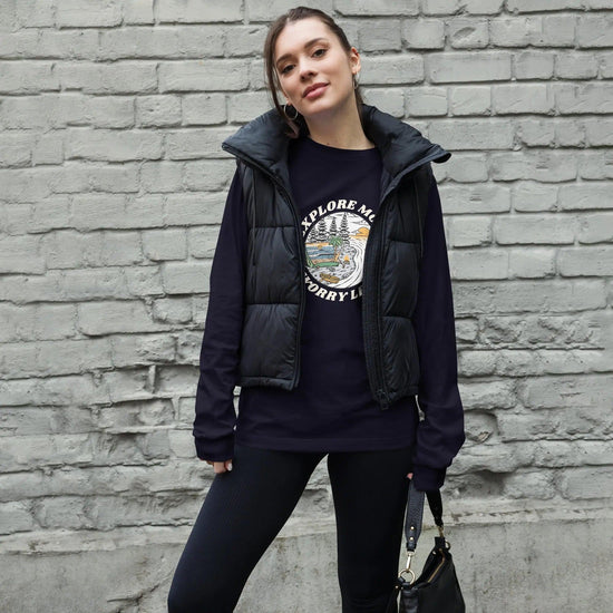 Explore More Worry Less Long Sleeve Tee Deadbyrd