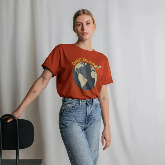 One Planet Women's Organic Cotton Premium Boxy T-Shirt Deadbyrd