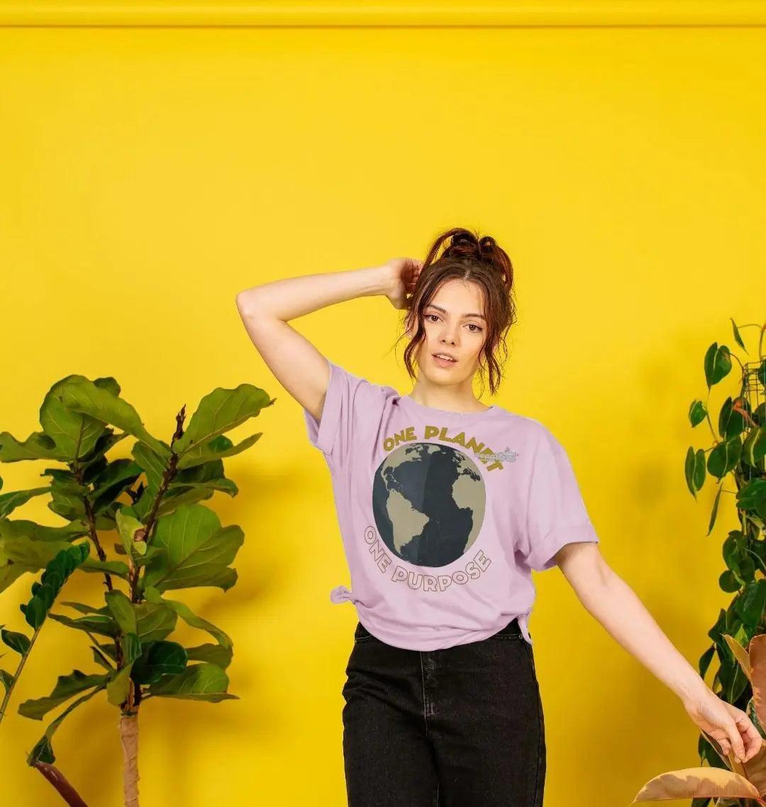 One Planet Women's Organic Cotton Premium Boxy T-Shirt Deadbyrd
