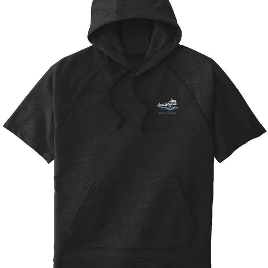 Deadbyrd Logo Tri-Blend Fleece  S/S Hooded Pullover- Black - Deadbyrd