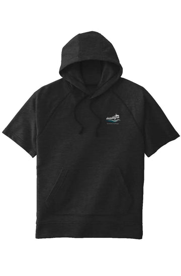 Deadbyrd Logo Tri-Blend Fleece  S/S Hooded Pullover- Black - Deadbyrd