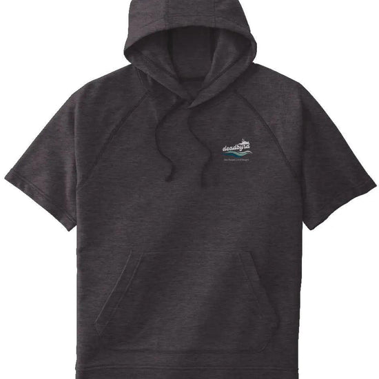 Deadbyrd Logo Tri-Blend Fleece  S/S Hooded Pullover- Grey Heather - Deadbyrd
